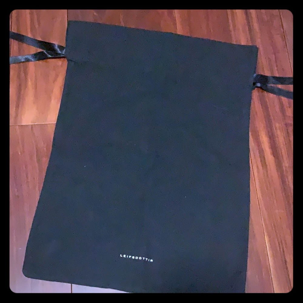LEIFSDOTTIR black ribbon drawstring dust bag